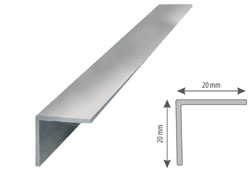 Profil aluminiowy do glazury kątownik 20/20 L=3m anodowany srebro