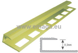 Listwa budowlana mosiężna panel-L 8mm L=2,5m