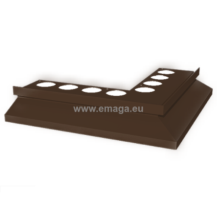 Nz90°DRIP narożnik zewnętrzny do profila DRIP brąz RAL8028