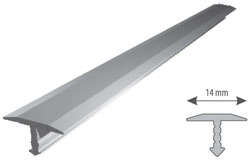 Profil aluminiowy do glazury AL "T" 14mm wąska L=3m kolor: poler