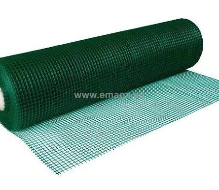 Siatka rabatowa ogrodzeniowa 1,2x25mb zielona (30x30)