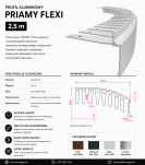 Profil aluminiowy balkonowy łukowy PRIAMY FLEXI 2,5m szary RAL7035 - 3