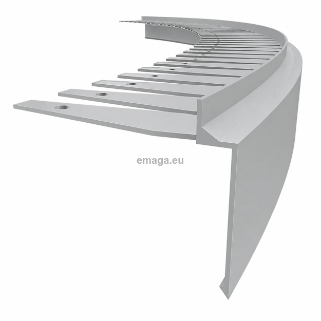 Profil aluminiowy balkonowy łukowy PRIAMY FLEXI 2,5m szary RAL7035