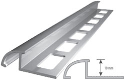 Profil aluminiowy do glazury AL "CW"schodowy H=10mm, L=3m kolor: poler
