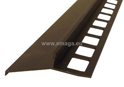 Profil aluminiowy balkonowy 44mm 2,5m - okapnik anodowany brąz 250cm