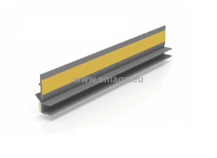 Listwa dylatacyjna PCV do ościeżnic okiennych bez siatki 9mm / 6mm L=3m kolor: ciemny szary RAL7024 - pakiet 30 sztuk