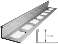 Profil aluminiowy do glazury H=15mm, L=2,5 m anodowany złoto