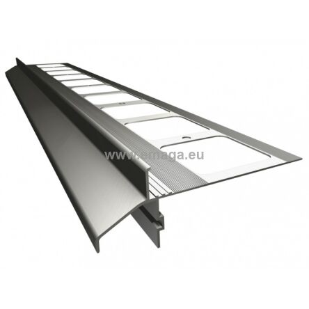 K40 Profil aluminiowy balkonowy i tarasowy 2.0m  szary RAL 7037 -  listwa balkonowa okapnikowa szara
