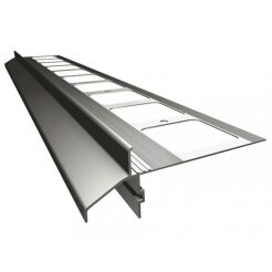 K40 Profil aluminiowy balkonowy i tarasowy 2.0m  szary RAL 7037 -  listwa balkonowa okapnikowa szara