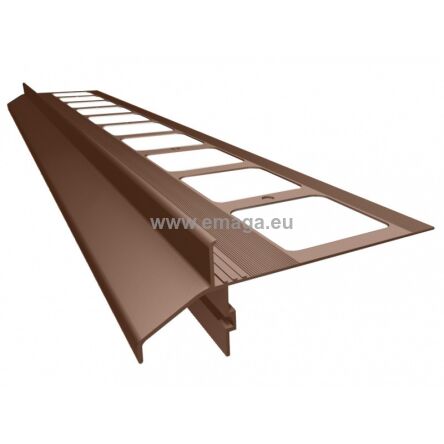 K40 Profil aluminiowy balkonowy i tarasowy 2.0m brązowy RAL 8019- listwa balkonowa okapnikowa brązowa