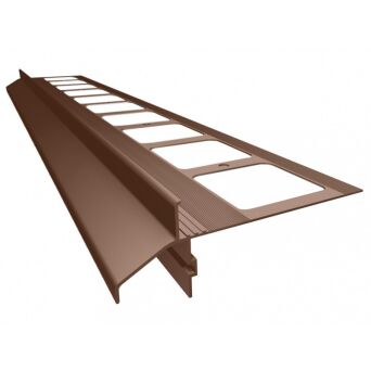 K40 Profil aluminiowy balkonowy i tarasowy 2.0m brązowy RAL 8019- listwa balkonowa okapnikowa brązowa
