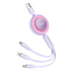 Kabel BASEUS Bright Mirror 3 USB-A-micro USB/Lightning/USB-C 1.1m (fioletowy) - 5