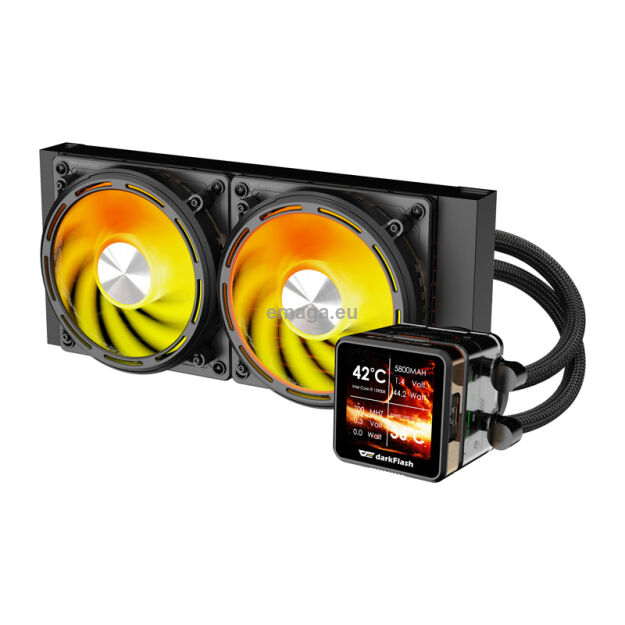Chłodzenie wodne DARKFLASH DE240 240mm (czarne)