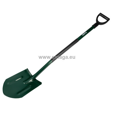 Szpadel ostry, metalowy trzonek, plastikowy uchwyt