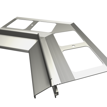 40/135 Narożnik balkonowy i tarasowy wewnętrzny szary RAL 7037