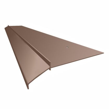 K10 Profil aluminiowy balkonowy 2.0m  brązowy RAL 8019 - listwa balkonowa okapnikowa brązowa