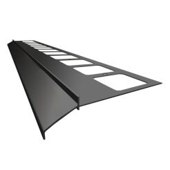 K100 Profil aluminiowy balkonowy 2.0m grafitowy RAL 7024 - listwa balkonowa okapnikowa grafitowa