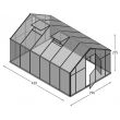 Szklarnia Sanus XL-12 wymiar 2,9x4,3m H=2,25m 12,5m2 poliwęglan 6mm - 16