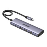 Hub UGREEN Revodok CM511 6w1 USB-C HDMI PD 100W (szary) - 2