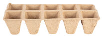 Rozsadniki torfowe małe (2x5 otworów) 22 x 8.5 x 5.5 cm,10 sztuk - 3
