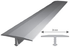 Profil aluminiowy do glazury AL "T" 26mm szeroka L=2,5 m kolor: poler