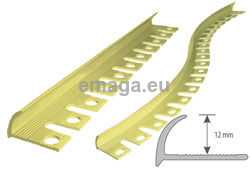 Narożnik budowlany mosiężny owalny wykończeniowy łukowy 12mm L=3m