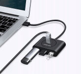 Hub USB UGREEN CR113 4-portowy USB 3.0 0.5m (czarny) - 2