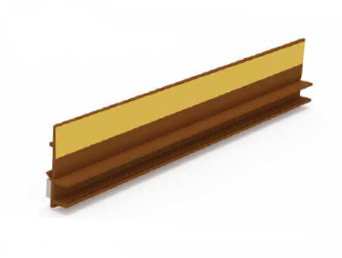 Listwa dylatacyjna PCV do ościeżnic okiennych bez siatki 9mm / 6mm L=2,5m kolor: Złoty Dąb RAL8001 - pakiet 30 sztuk