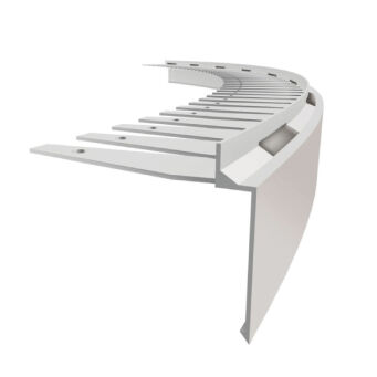 Profil aluminiowy okapowy łukowy PRIAMY FLEXI STONE z drenażem 2,5 m czyste aluminium