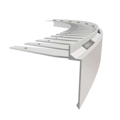 Profil aluminiowy okapowy łukowy PRIAMY FLEXI STONE z drenażem 2,5 m czyste aluminium