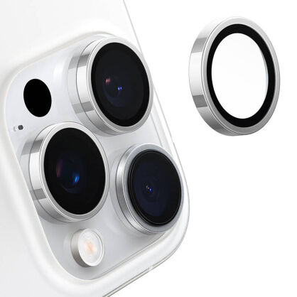 Szkło hartowane TORRAS Lensguard na aparat iPhone 16 Pro Max (szare)