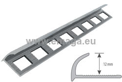 Profil aluminiowy do glazury owalny H=12mm, L=2,5m kolor: poler