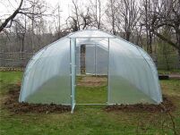 Tunel foliowy metalowy (ocynk) 840x385x205 cm z folią 5-sezonową UV-5 - 2