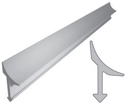 Profil aluminiowy do glazury wewnętrzny "radarek" L=2,5m anodowany złoto