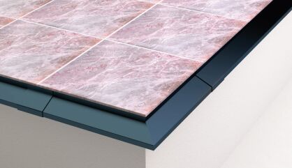 Łącznik balkonowy do profila CE102 szary RAL 7037 - komplet 2szt.