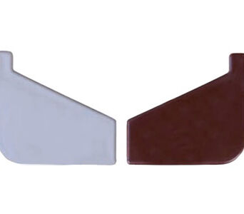 Odbojnik przyścienny (komplet lewy + prawy) do profila DRIP srebro