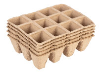 Rozsadniki torfowe małe (3x4 otwory) 16 x 12 x 4.5 cm, 5 sztuk - 2