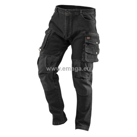 Spodnie robocze DENIM, czarne, rozmiar XXL