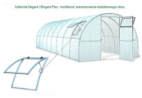 Szklarnia Elegant 3x8m 24m2 H=200cm poliwęglan 4mm - 5