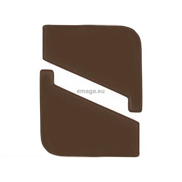 Odbojnik przyścienny (komplet lewy + prawy) do profila MAXI brąz RAL8028