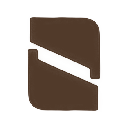 Odbojnik przyścienny (komplet lewy + prawy) do profila MAXI brąz RAL8028