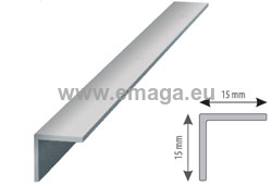 Profil aluminiowy do glazury kątownik 15/15 L=3m anodowany oliwka