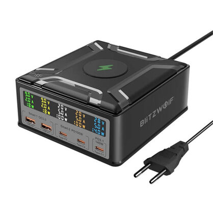Ładowarka sieciowa BLITZWOLF BW-S28 260W + Qi 15W (czarna)