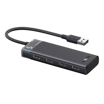 Hub USB UGREEN CM653 4-portowy (szary)