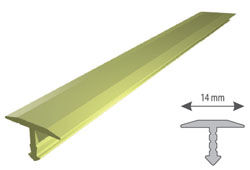 Listwa budowlana mosiężna "T" 14mm L=2,5m kolor: poler