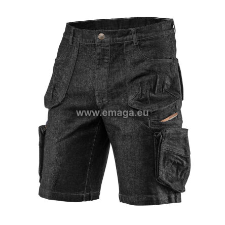 Krótkie spodenki robocze DENIM, czarne, rozmiar L