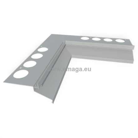 Nw90°DRIP narożnik wewnętrzny do profila DRIP szary RAL7035