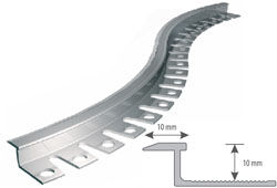 Profil aluminiowy do glazury "PS" panel-płytka łukowy H=10mm, L=2,5m