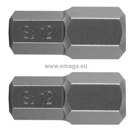 Końcówka HEX 12 x 30 mm, S2 x 2 szt.