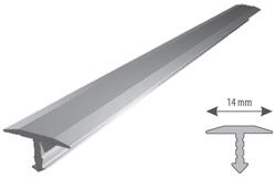 Profil aluminiowy do glazury AL "T" 14mm wąska L=3m anodowany oliwka